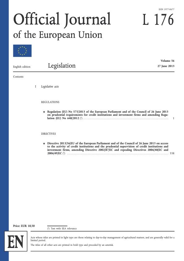 crr eu 575/2013 regulation