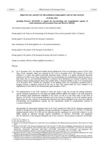 (EU) 2019/879 BRRD II